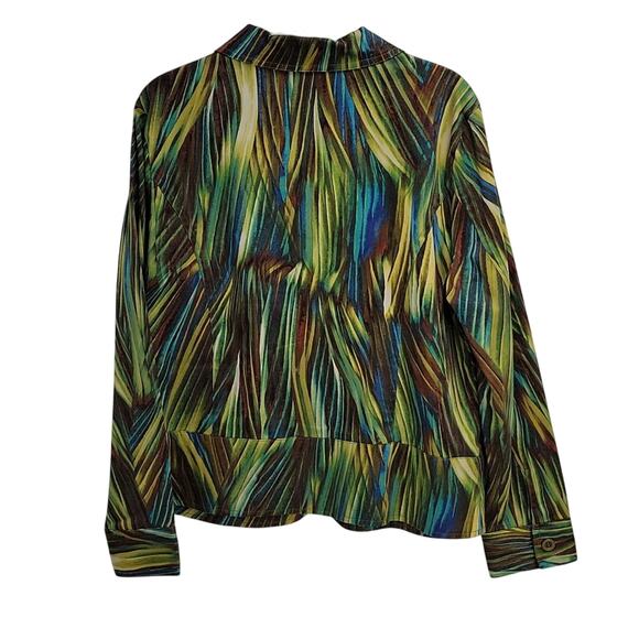 Draper's & Damon's Women's Multi Colored Lightweight Zip Front Jacket Size L - Picture 2 of 10